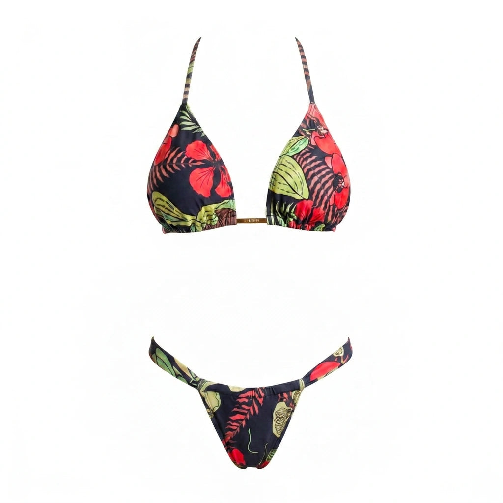 Bikini orquidia franzido